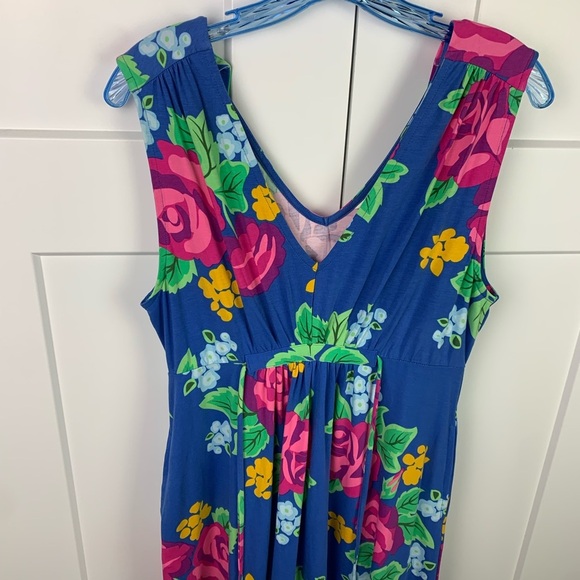 Matilda Jane MEDIUM Maxi Dress Tropical Floral Pockets Vacation Cruise - Picture 4 of 11